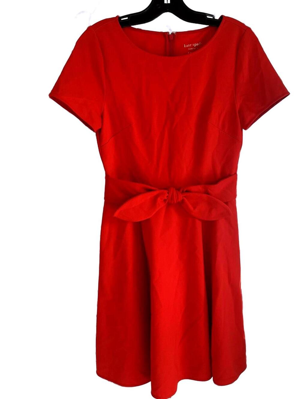 Kate Spade New York Red Dress with Bow Belt - Size S